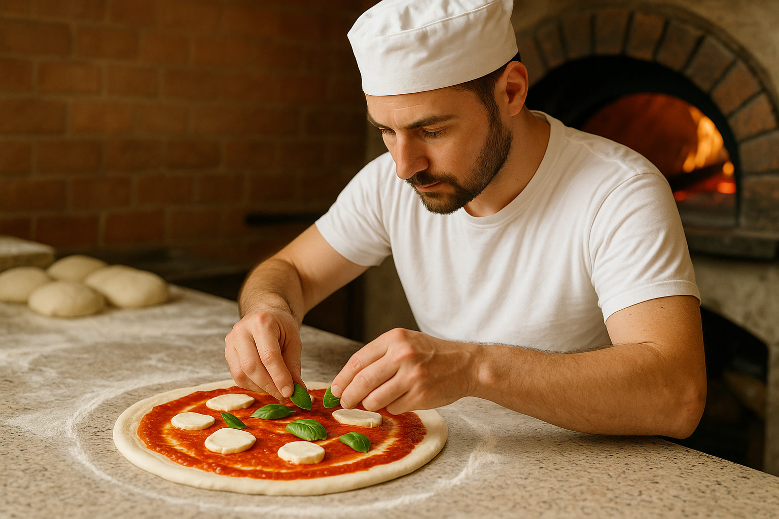 Preparation de pizzas